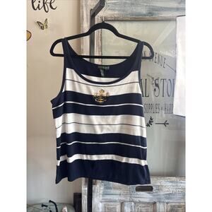 Ralph Lauren Tank Top With Crest Size Large
